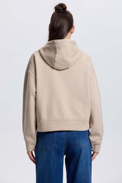 Polerón Mujer Full Zipper Beige
