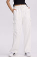 Pantalón Buzo Mujer Cargo Crema