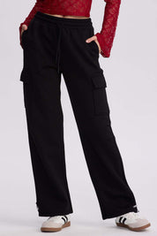 Pantalón Buzo Mujer Cargo Negro