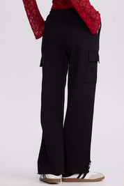 Pantalón Buzo Mujer Cargo Negro