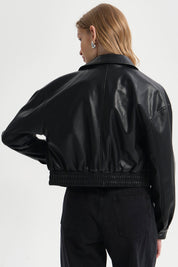 Chaqueta Mujer Con Aplicación Bolsillo Negro
