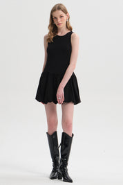 Vestido Mujer Globo Negro