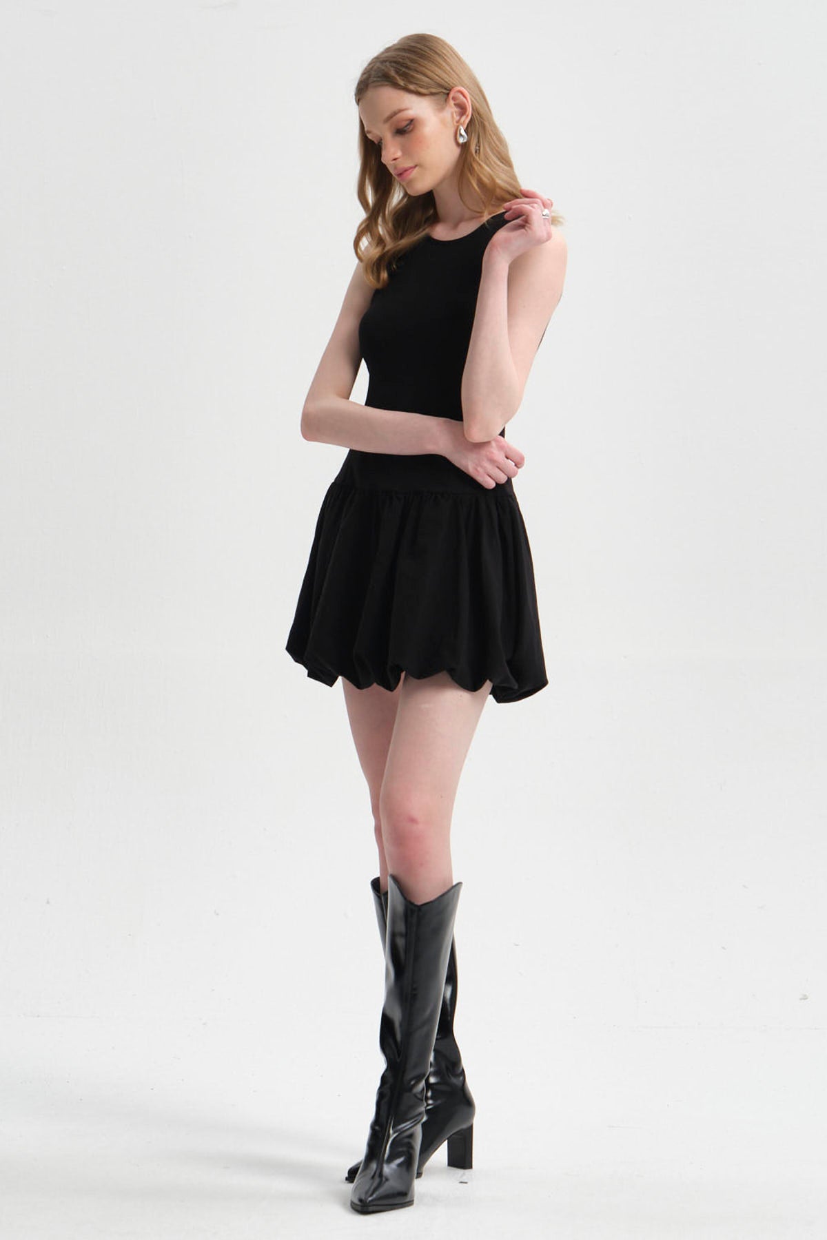 Vestido Mujer Globo Negro