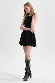 Vestido Mujer Globo Negro