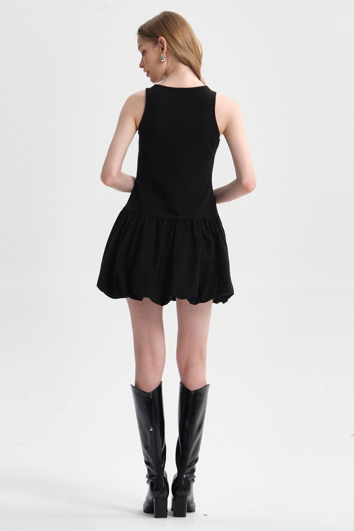 Vestido Mujer Globo Negro