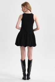 Vestido Mujer Globo Negro