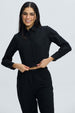Blusa Mujer Basta Redonda Negro