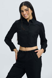 Blusa Mujer Basta Redonda Negro