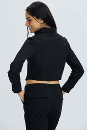 Blusa Mujer Basta Redonda Negro