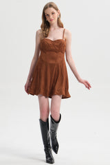 Vestido Mujer Cowboy Camel