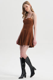 Vestido Mujer Cowboy Camel