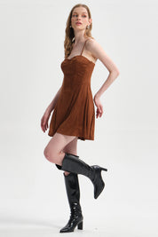 Vestido Mujer Cowboy Camel