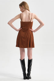 Vestido Mujer Cowboy Camel