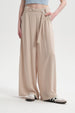 Pantalón Mujer Palazzo Cinturón Beige