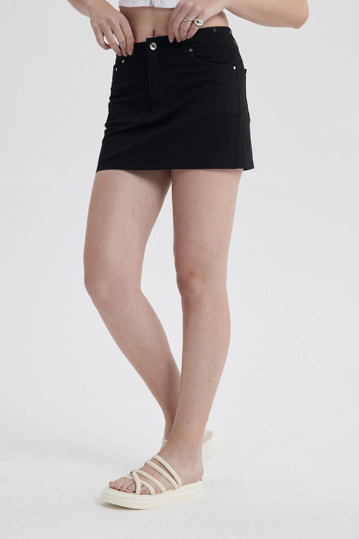 Falda Mujer Contraste Negro