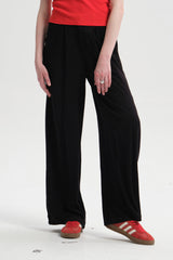 Pantalón Mujer Palazzo Sastrero  Negro