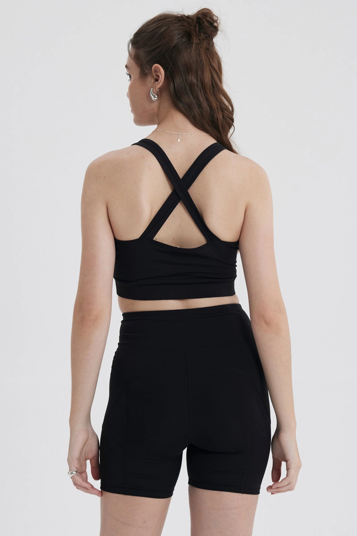 Peto Mujer Cruzado Deporte Negro