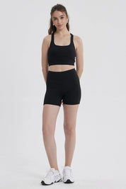 Calza Mujer Pretina Doble Negro