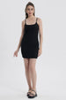 Vestido Mujer Jacquard Negro