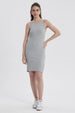 Vestido Mujer Halter Midi Gris Melange