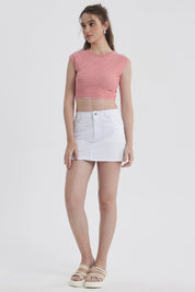 Polera Mujer Rayas Rojo