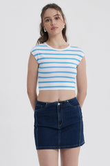 Polera Mujer Rayas Blanco