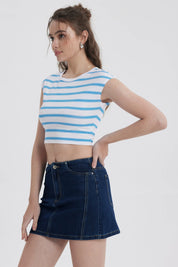 Polera Mujer Rayas Blanco