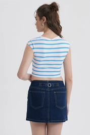 Polera Mujer Rayas Blanco
