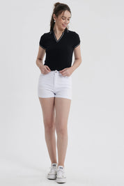 Short Mujer Gabardina Color Blanco