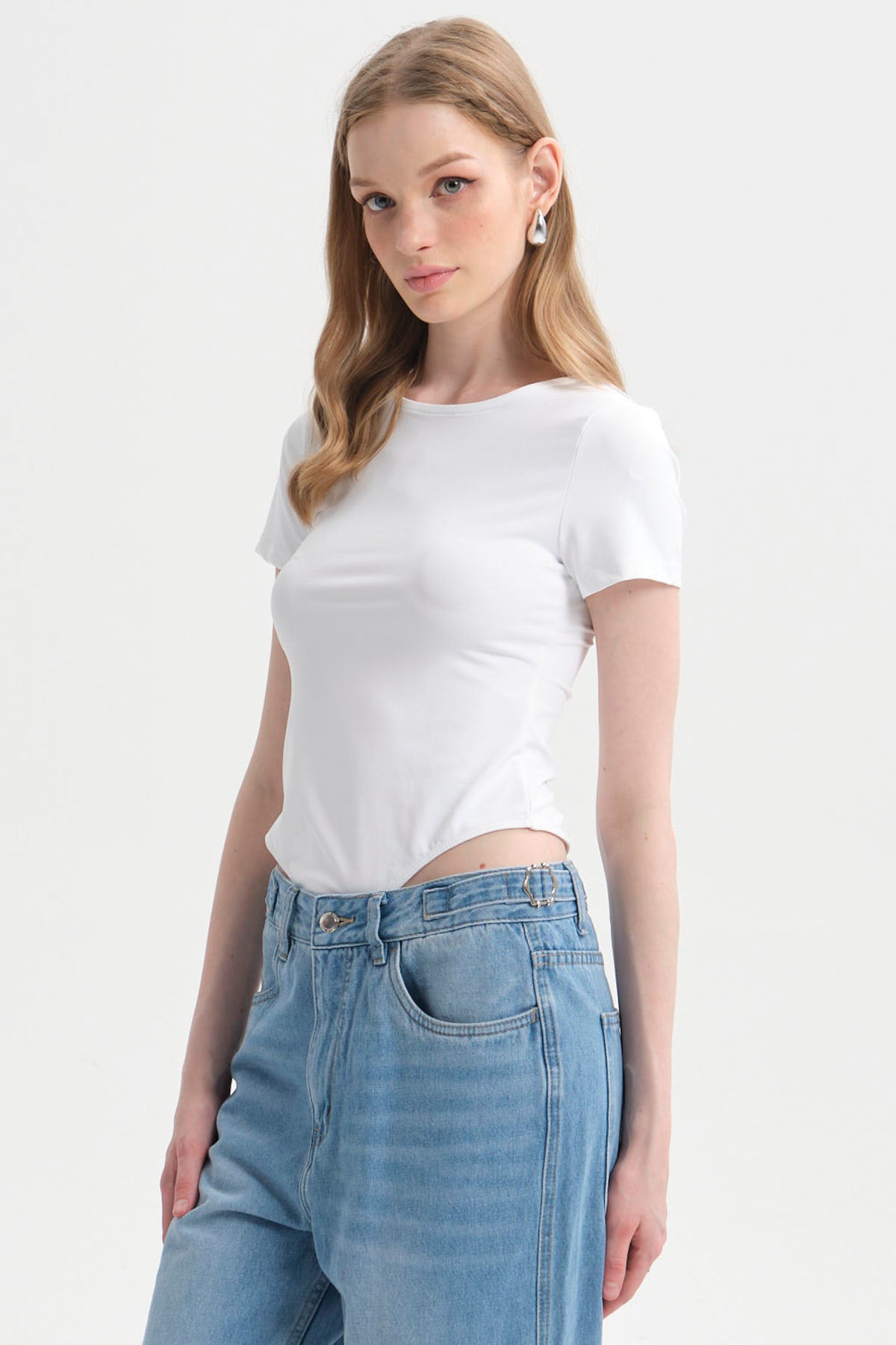 Polera Mujer Body Liso Blanco