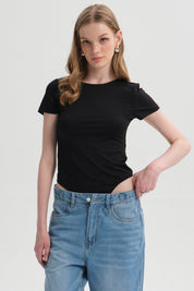 Polera Mujer Body Liso Negro