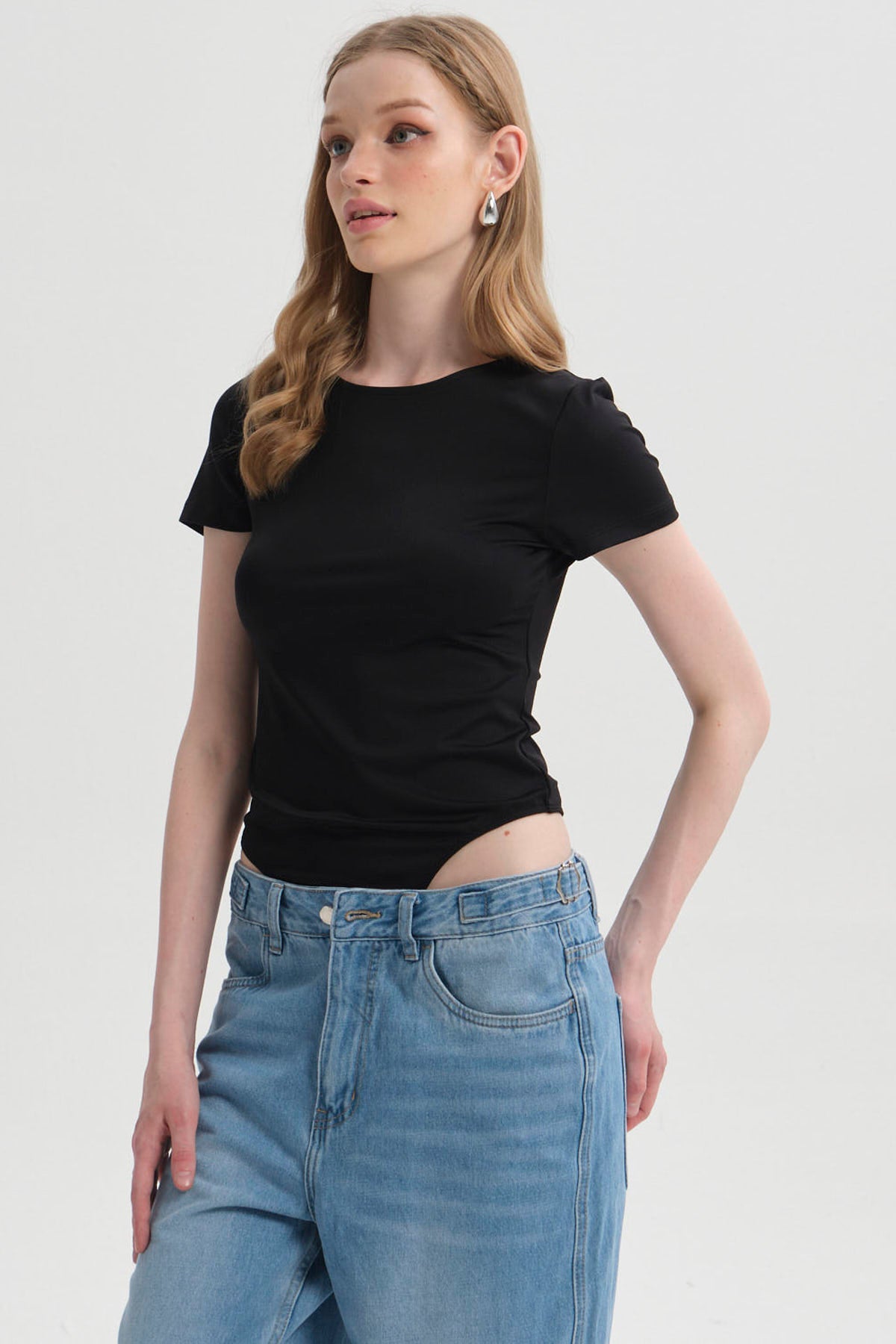 Polera Mujer Body Liso Negro