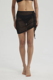 Falda Mujer Malla Negro