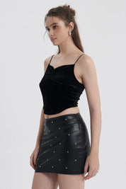 Peto Mujer Velvet Negro