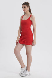 Vestido Mujer Tubo Rojo Oscuro