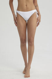 Traje de Baño Mujer Calzón Bikini Cordón Blanco