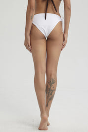 Traje de Baño Mujer Calzón Bikini Cordón Blanco