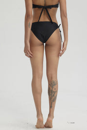 Traje de Baño Mujer Calzón Bikini Cordón Negro
