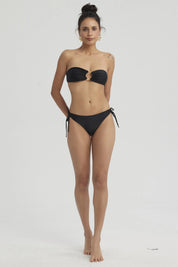 Traje de Baño Mujer Calzón Bikini Cordón Negro