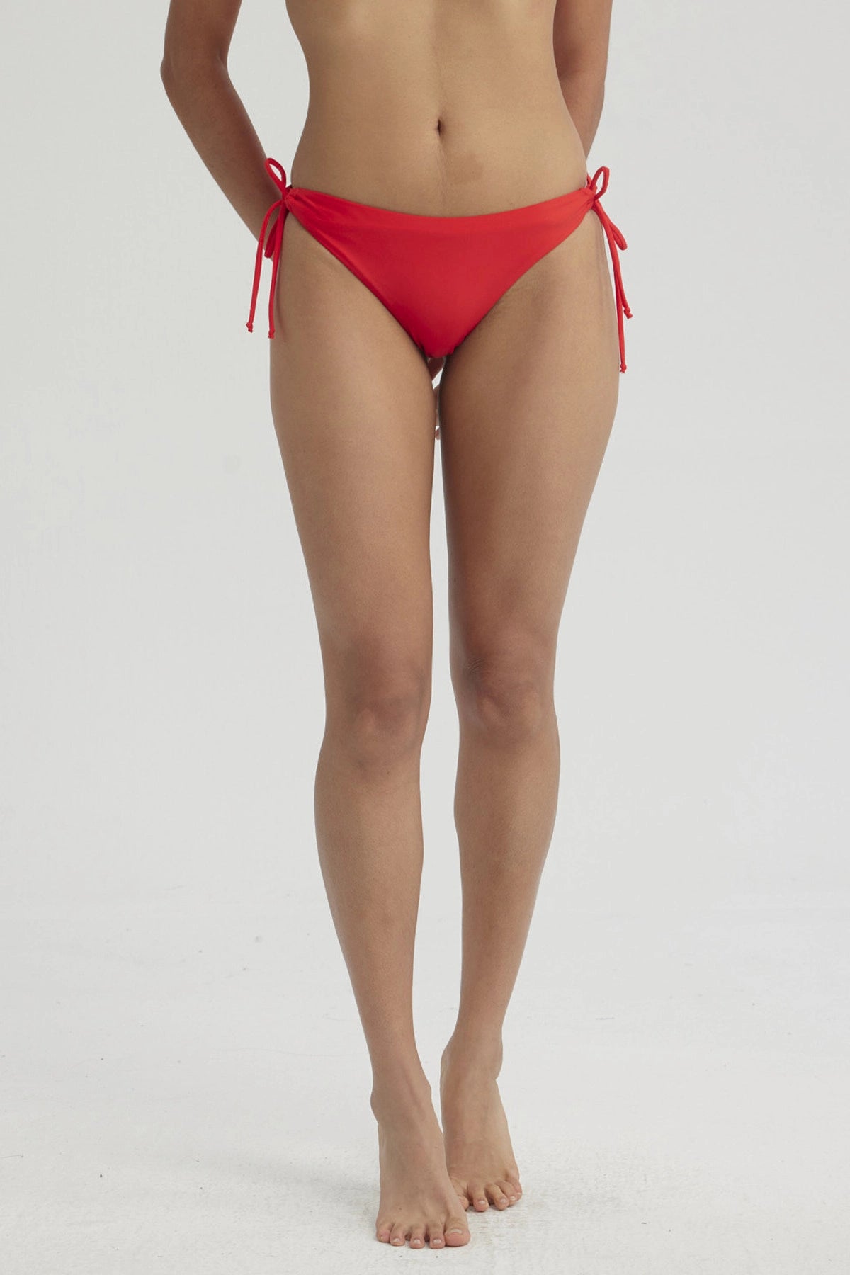 Traje de Baño Mujer Calzón Bikini Cordón Rojo