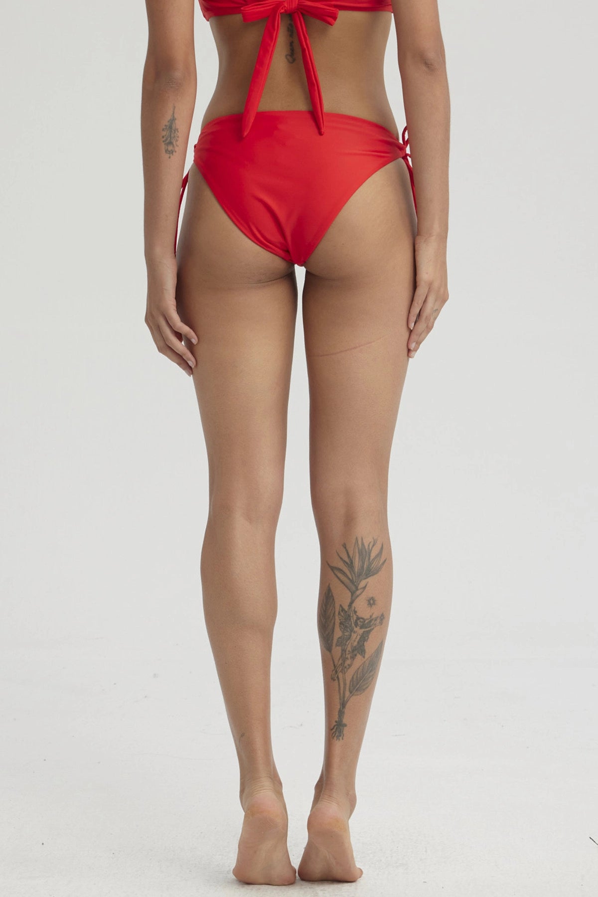 Traje de Baño Mujer Calzón Bikini Cordón Rojo