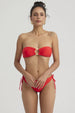 Traje de Baño Mujer Top Strapless Rojo