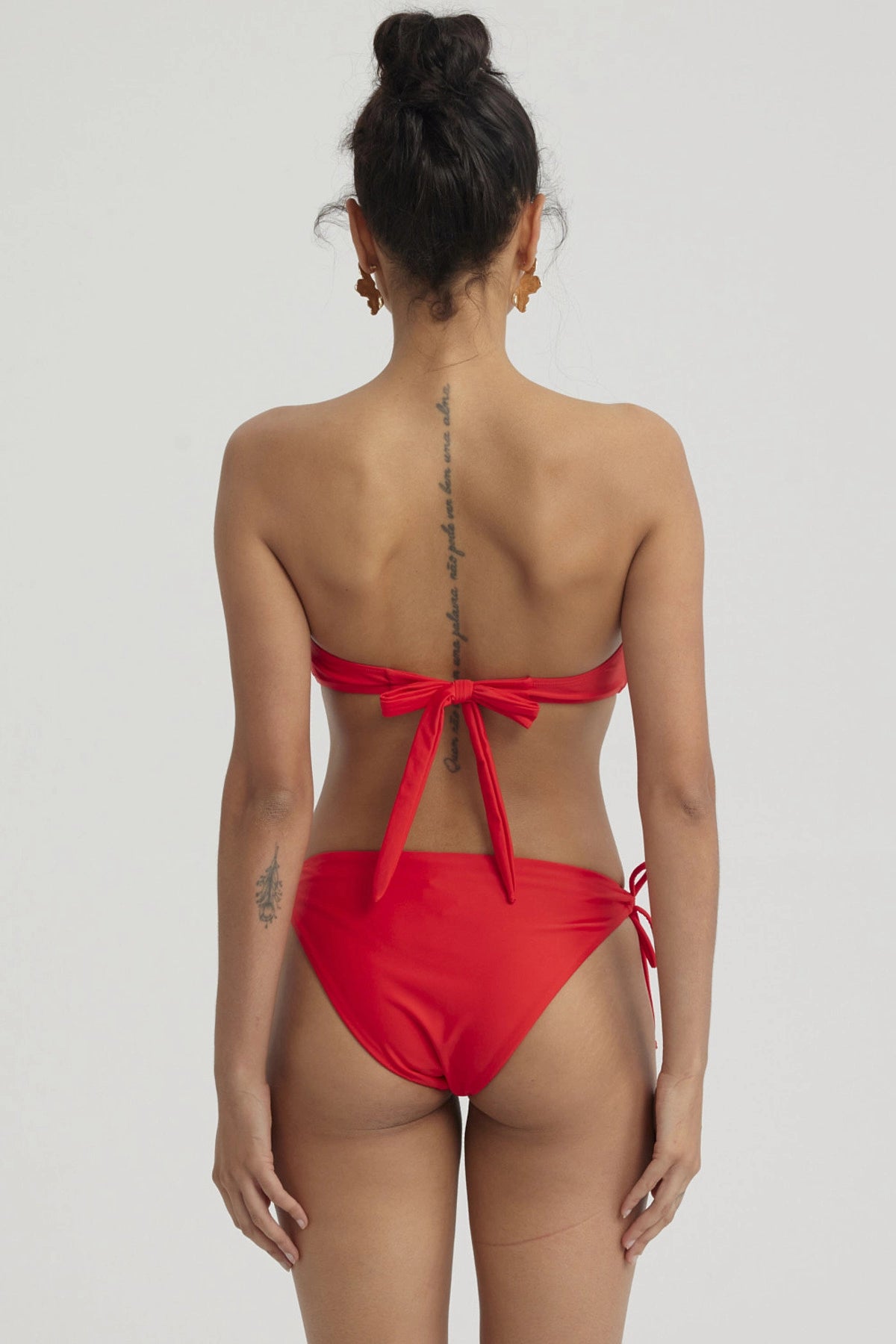 Traje de Baño Mujer Top Strapless Rojo