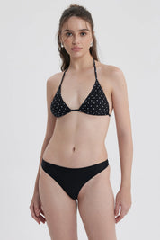 Traje de Baño Mujer Top Triángulo Negro / Blanco