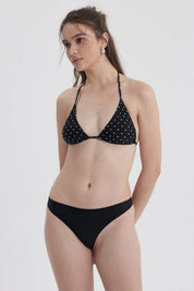 Traje de Baño Mujer Top Triángulo Negro / Blanco