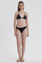 Traje de Baño Mujer Top Triángulo Negro / Blanco