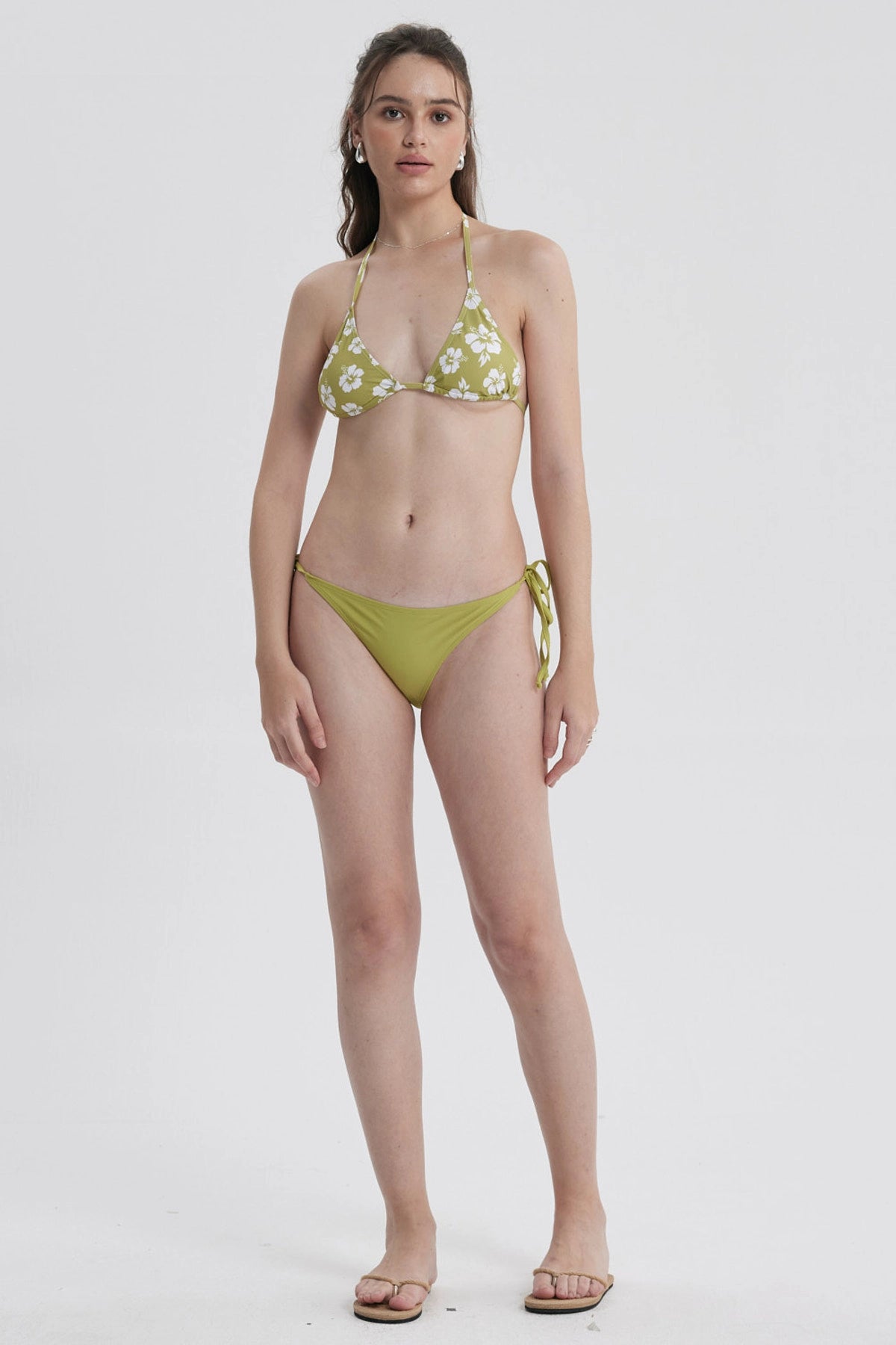 Traje de Baño Mujer Top Triángulo Verde