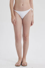 Traje de Baño Mujer Calzón Bikini Lazo Blanco