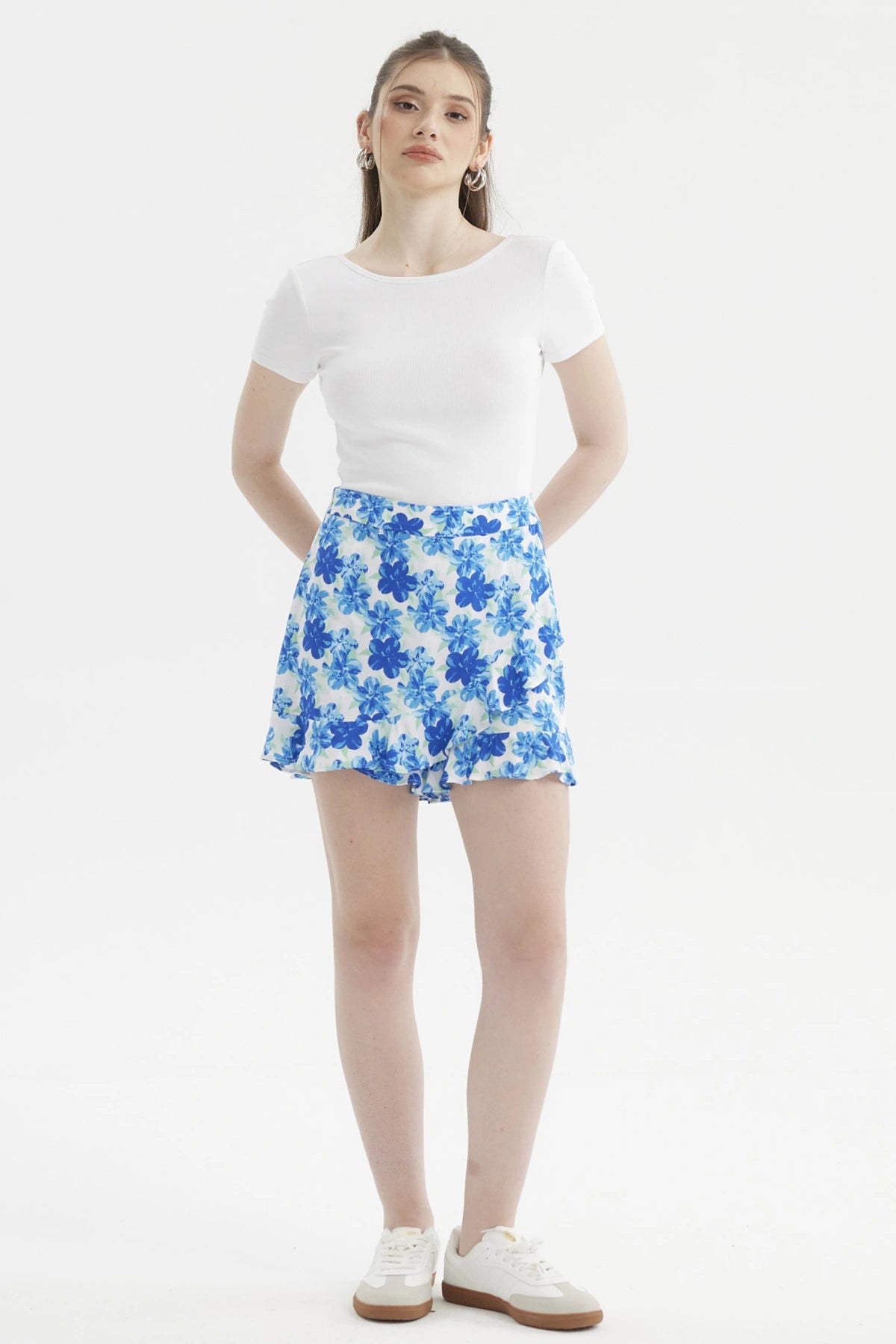 Short Mujer Print Azul