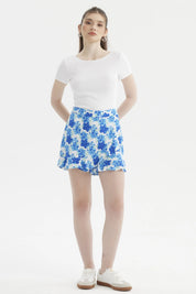 Short Mujer Print Azul